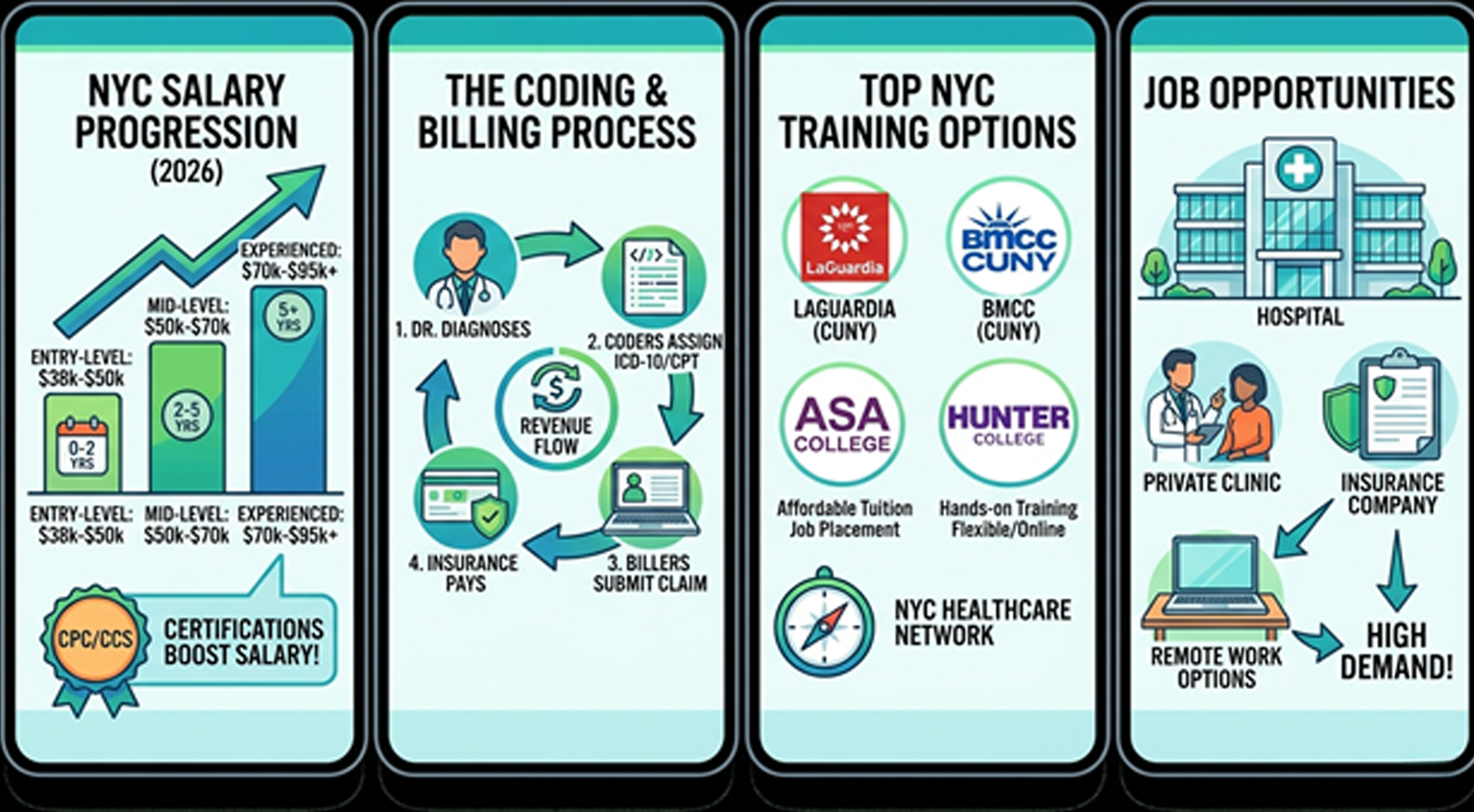 Read more about the article Medical Billing and Coding Salary in New York: Earnings, Career Growth & Best Schools in NYC (2026 Guide)
