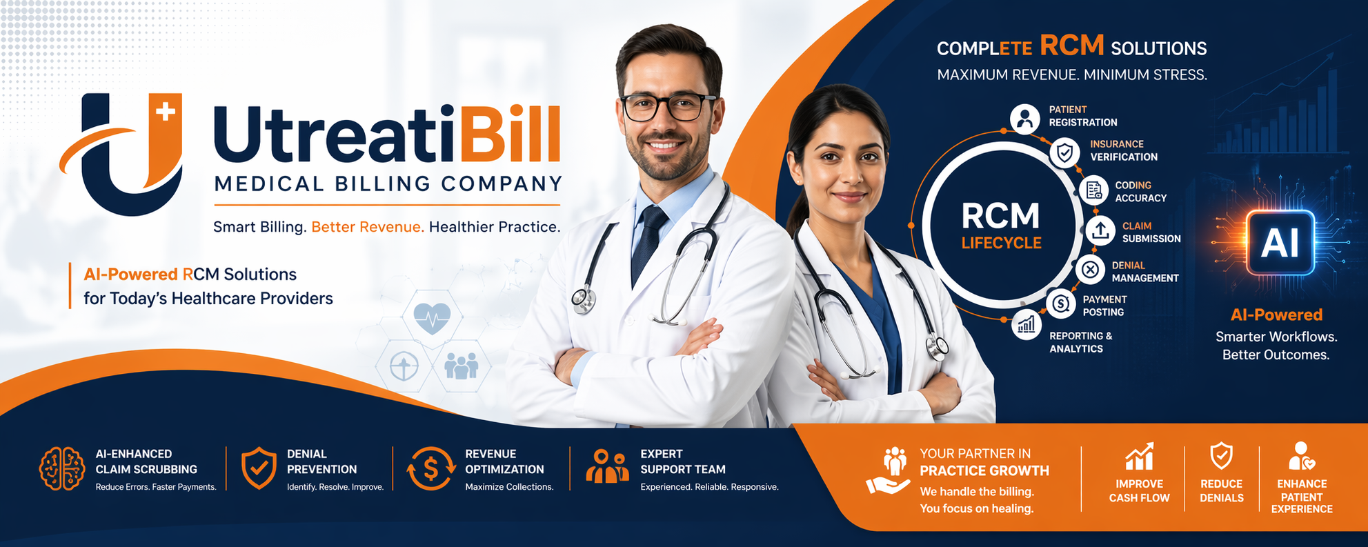 Medical billing experts helping healthcare practices maximize revenue and reduce claim denials
