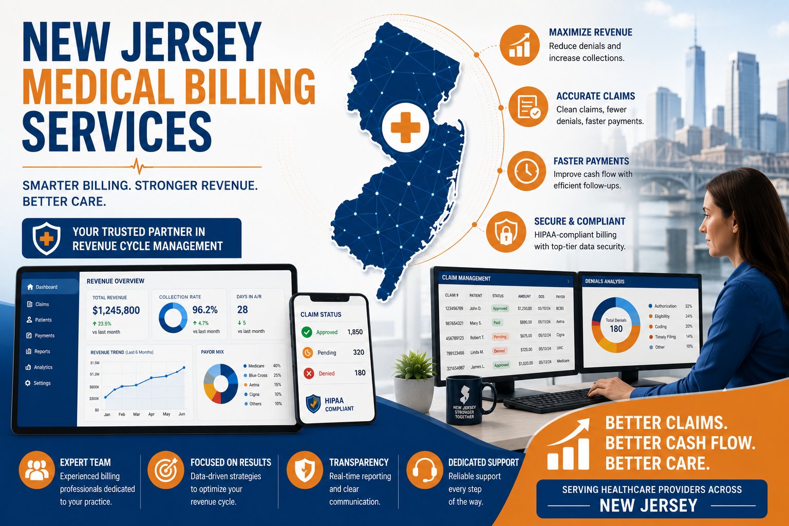 Read more about the article New Jersey Medical Billing Services 8 Proven Strategies to Reduce Claim Denials