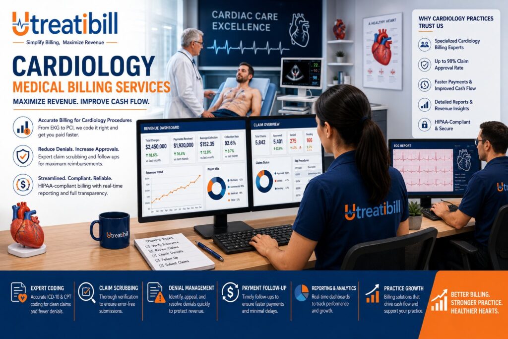 Cardiology Medical Billing Services in the USA reducing claim denials