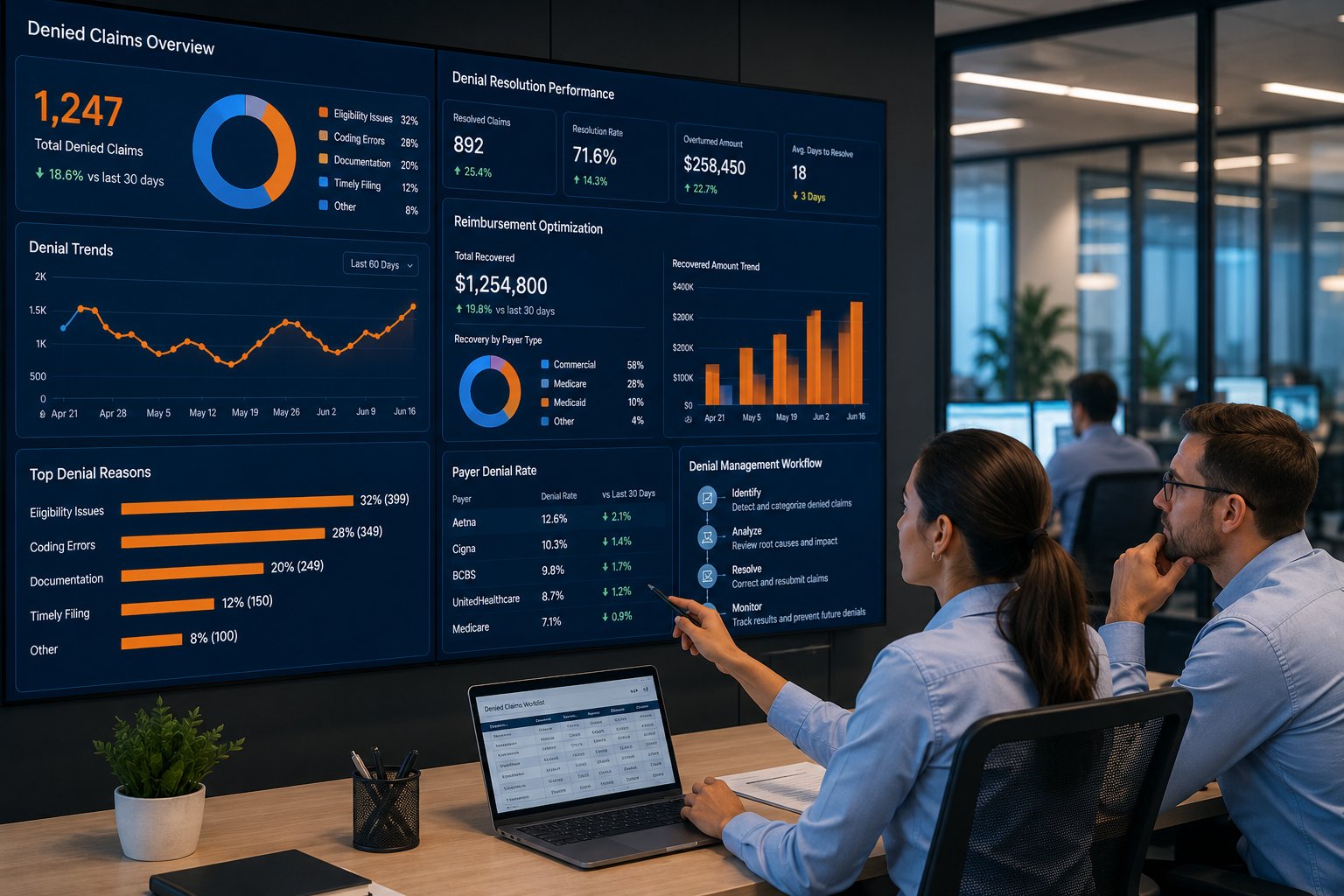 advanced medical billing solutions dashboard