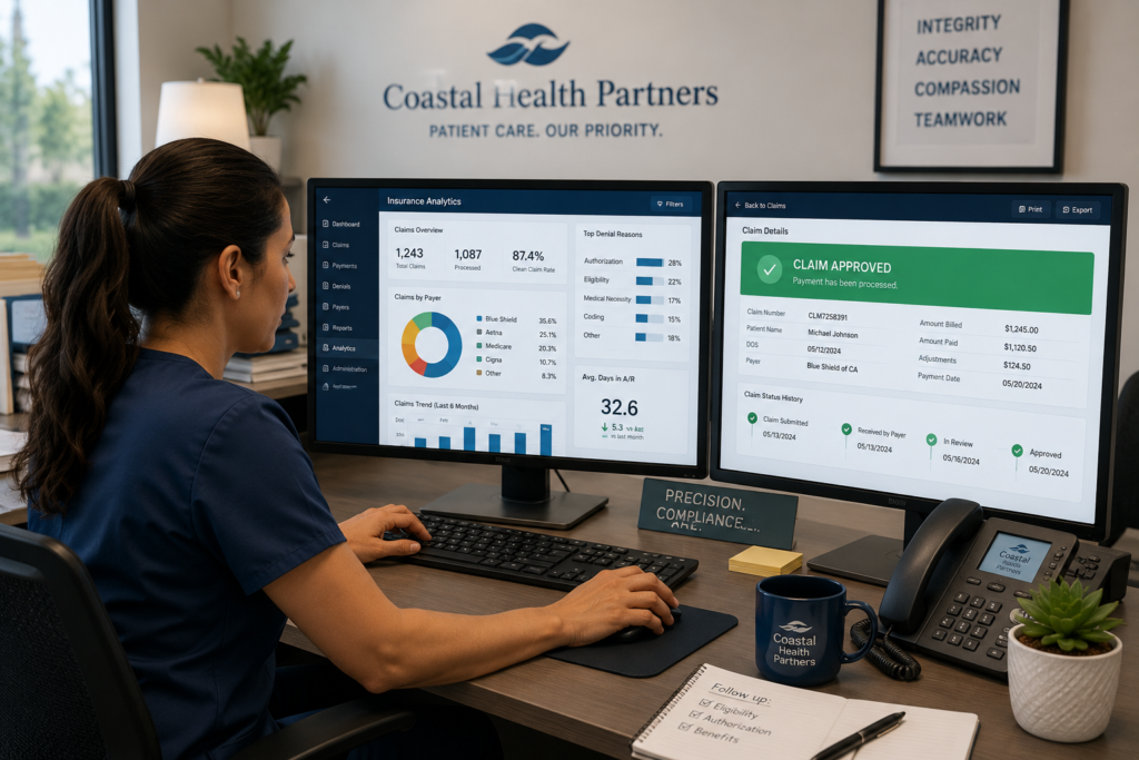 California Medical Billing Services dashboard
