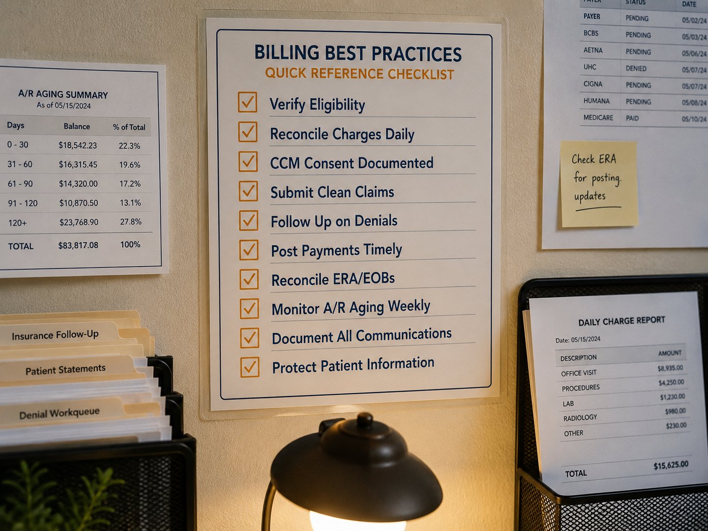 internal medicine billing and coding tips practice managers checklist workflow