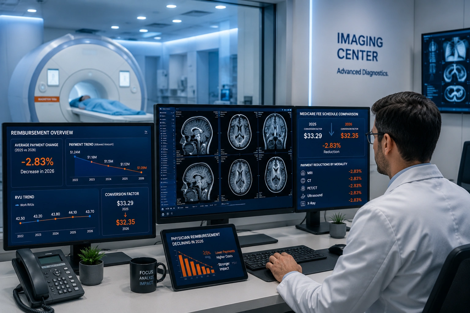 imaging reimbursement cut 2026 radiology center