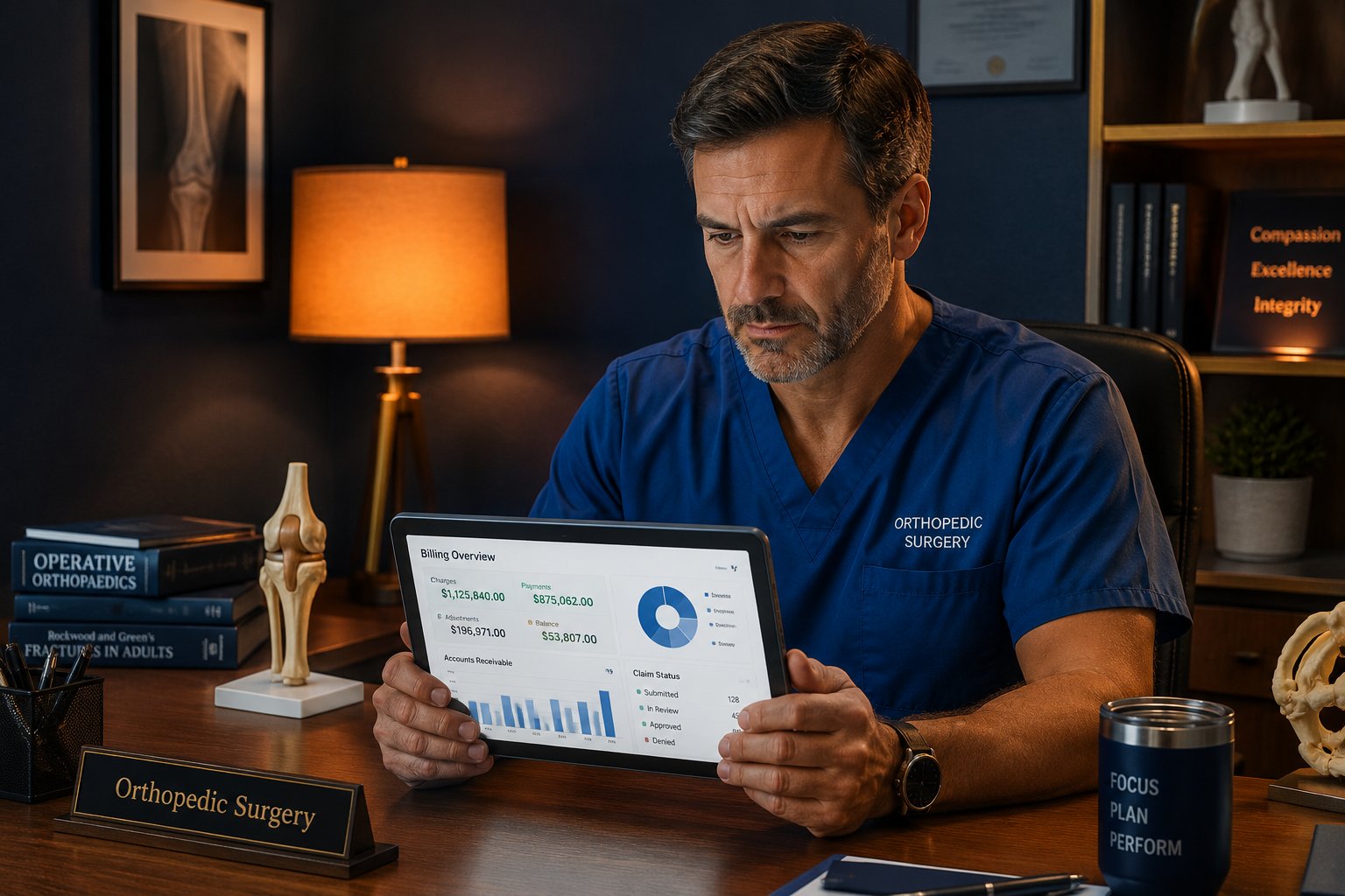 orthopedic claim denials explained by billing specialist reviewing medical records