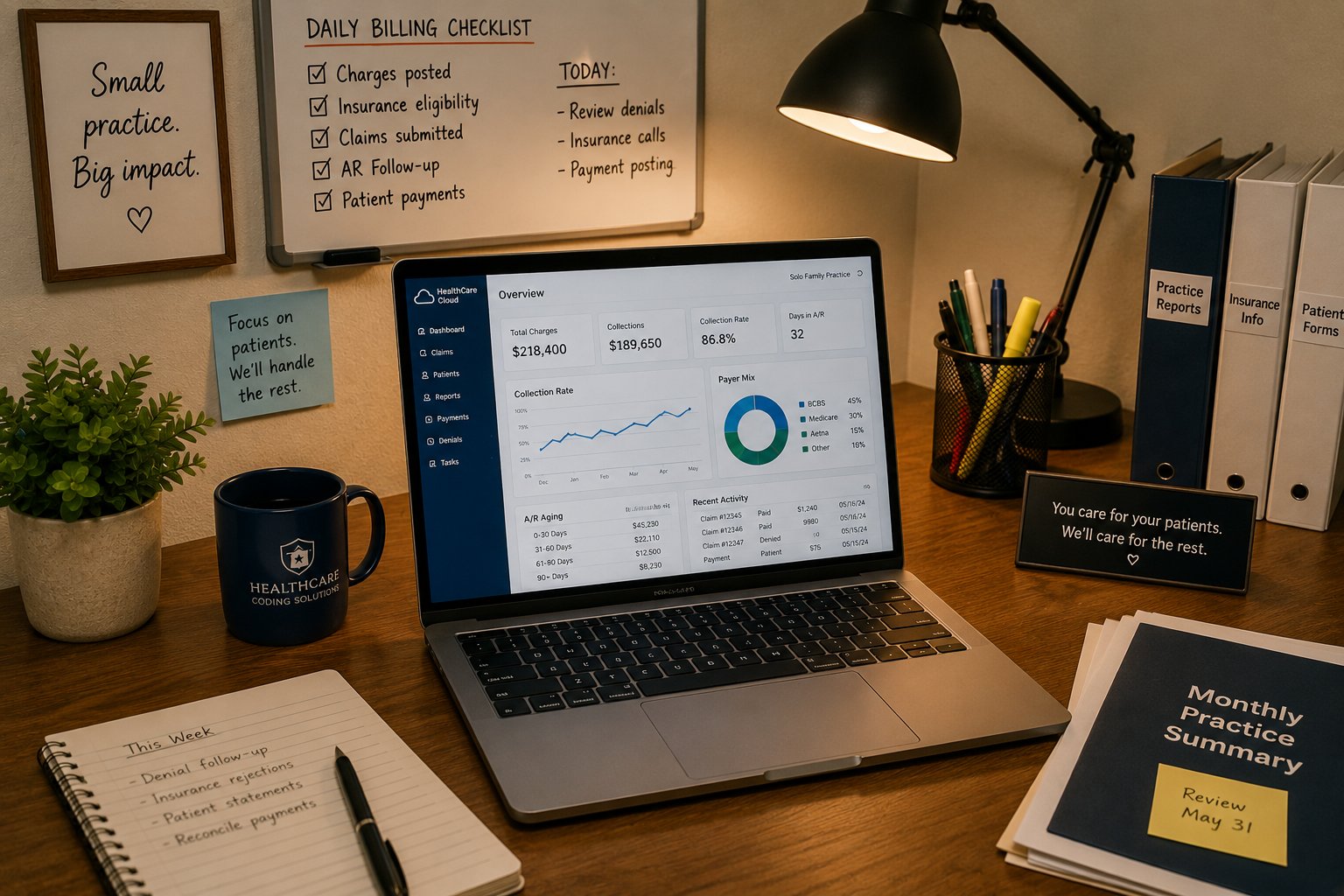 best billing solutions small internal medicine practices outsourced revenue cycle