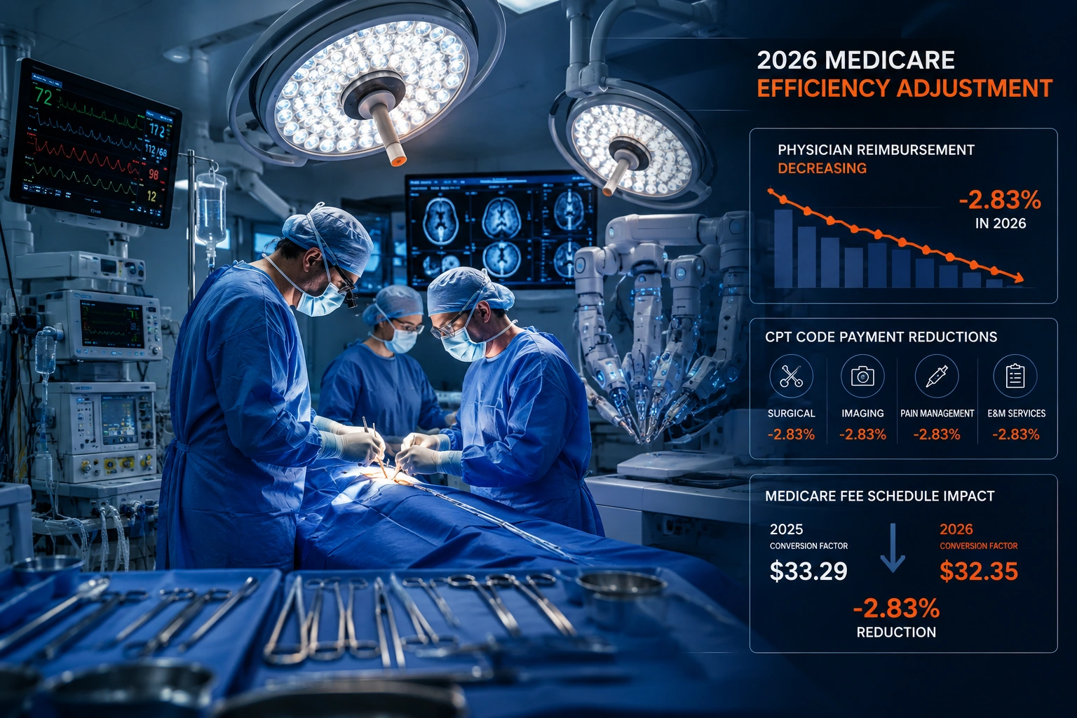 surgical code payment cut 2026 operating room