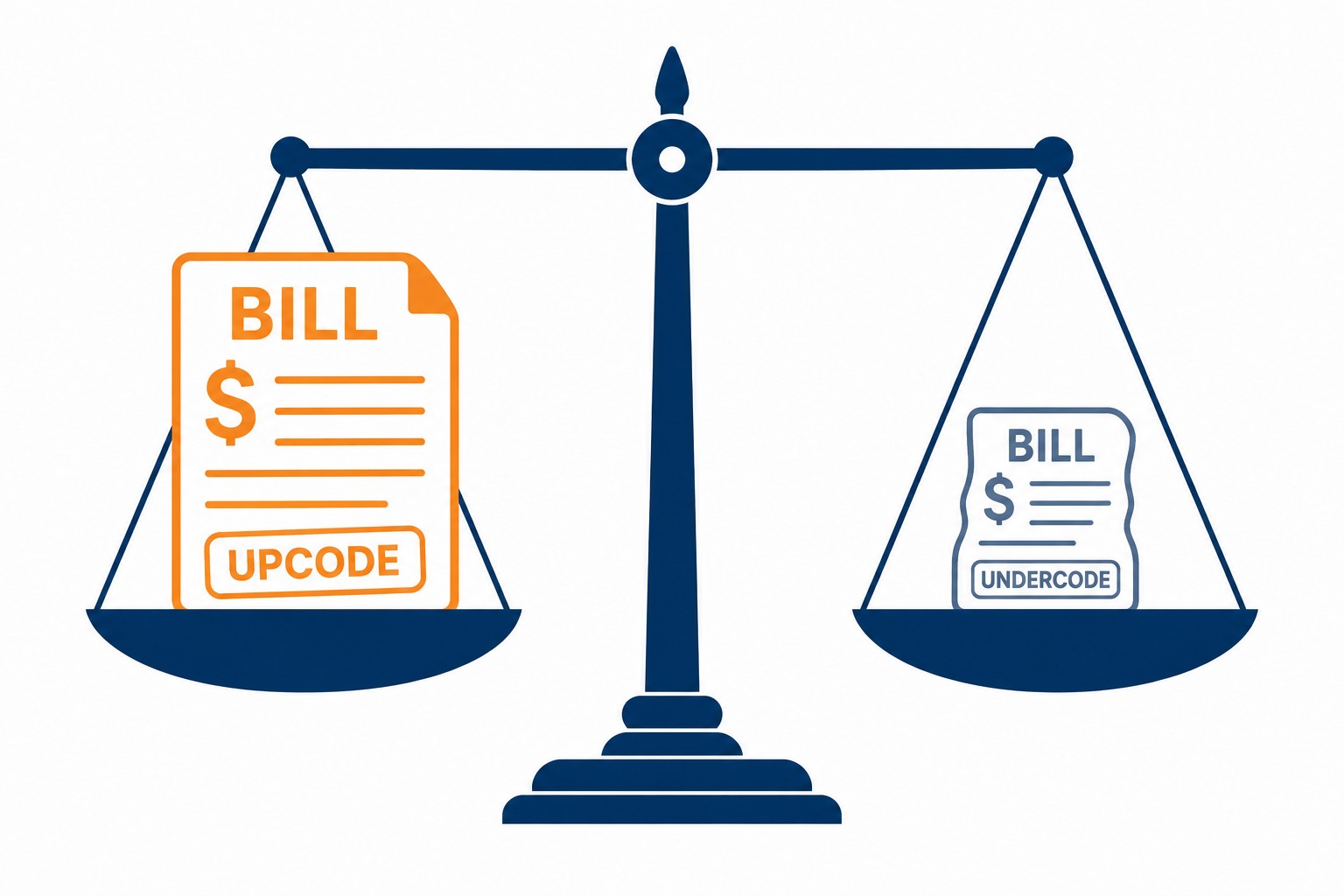 Undercoding and upcoding in urgent care causing claim denials, coding errors, and revenue loss