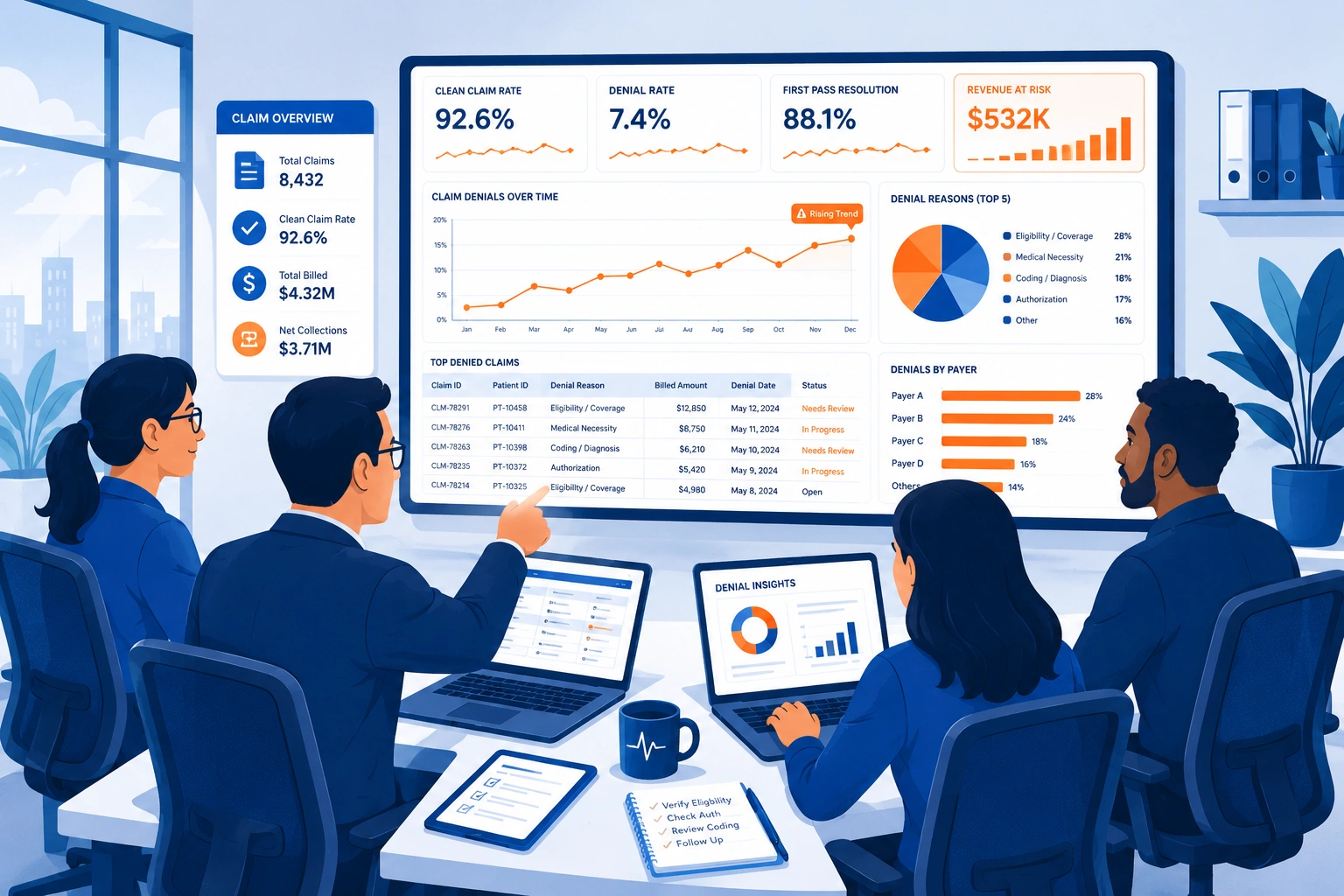 How outsourced billing AI denial defense and AI-powered claim denial prevention protect your revenue