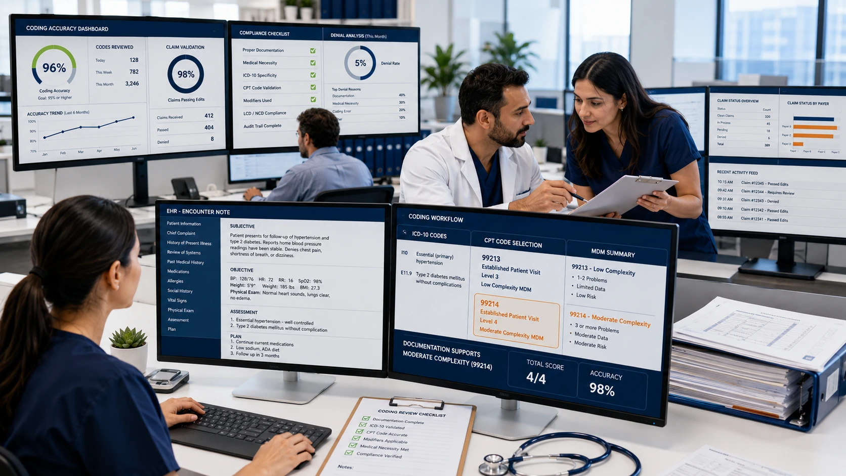 professional medical coding services CPT 99213 99214